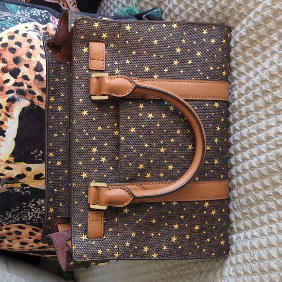 ⚡ FLASH SALE - Michael Kors Nouveau Hamilton Star Embellished Logo Satchel - Picture 5 of 15